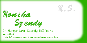 monika szendy business card